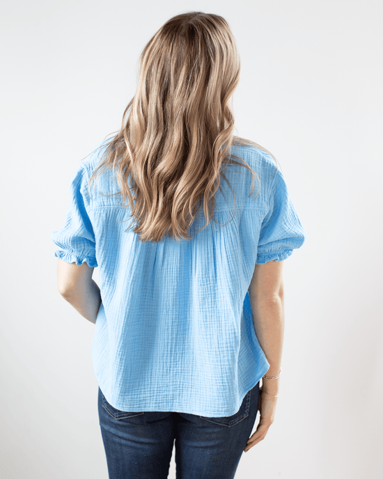 XiRENA Clothing Alyss Shirt in Atlas Blue