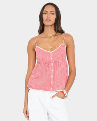 XiRENA Annie Top in Cherry Red 1 - Bliss Boutiques
