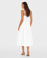 XiRENA Bardot Dress in White 3 - Bliss Boutiques