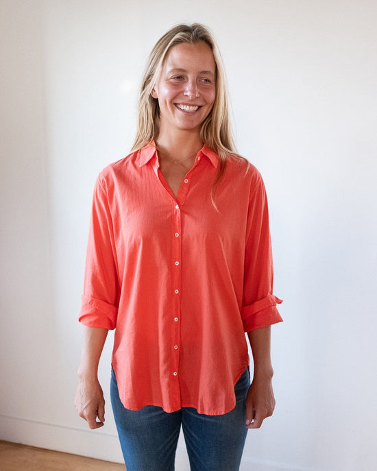 XiRENA Beau Shirt in Orange Sunset 