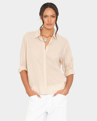 XiRENA Bowie Shirt in Parchment 1 - Bliss Boutiques