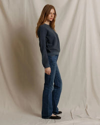 Ziggy - Inside Out Fleece Long Sleeve Shrunken Crewneck Sweatshirt in Turbulence