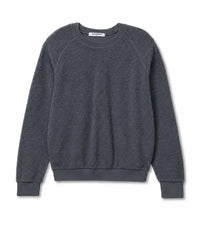 Ziggy - Inside Out Fleece Long Sleeve Shrunken Crewneck Sweatshirt in Turbulence