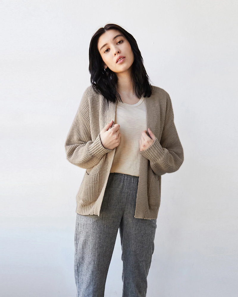 Easy Cardigan in Taupe