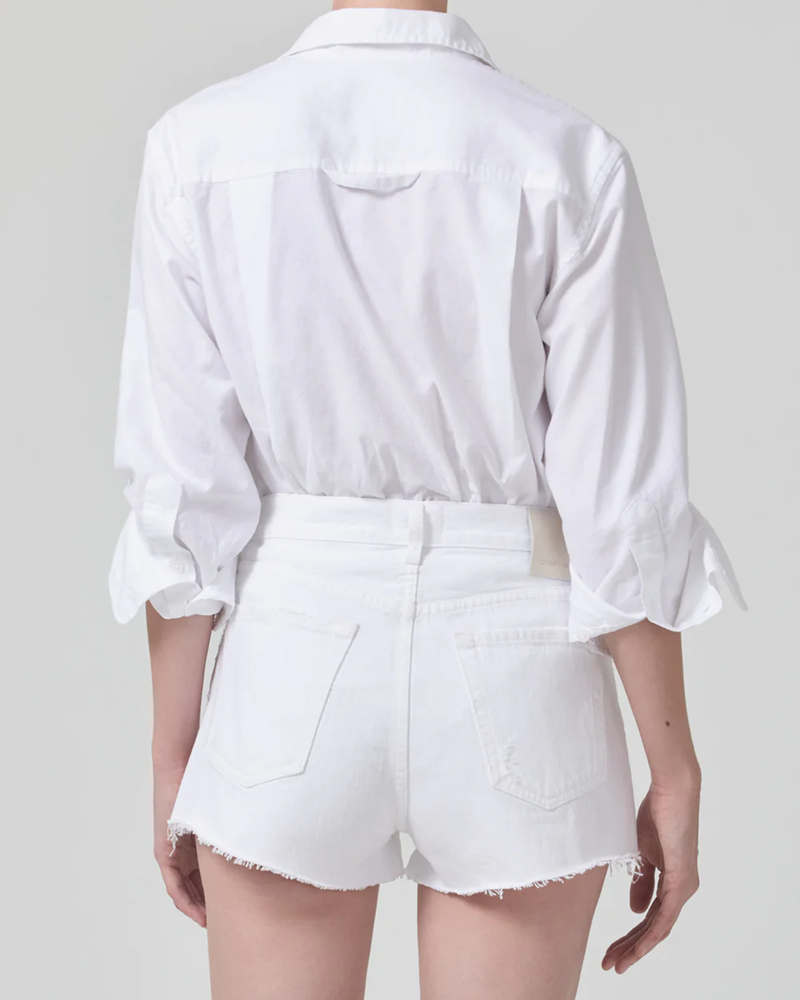 Shrunken Kayla Shirt in Oxford White