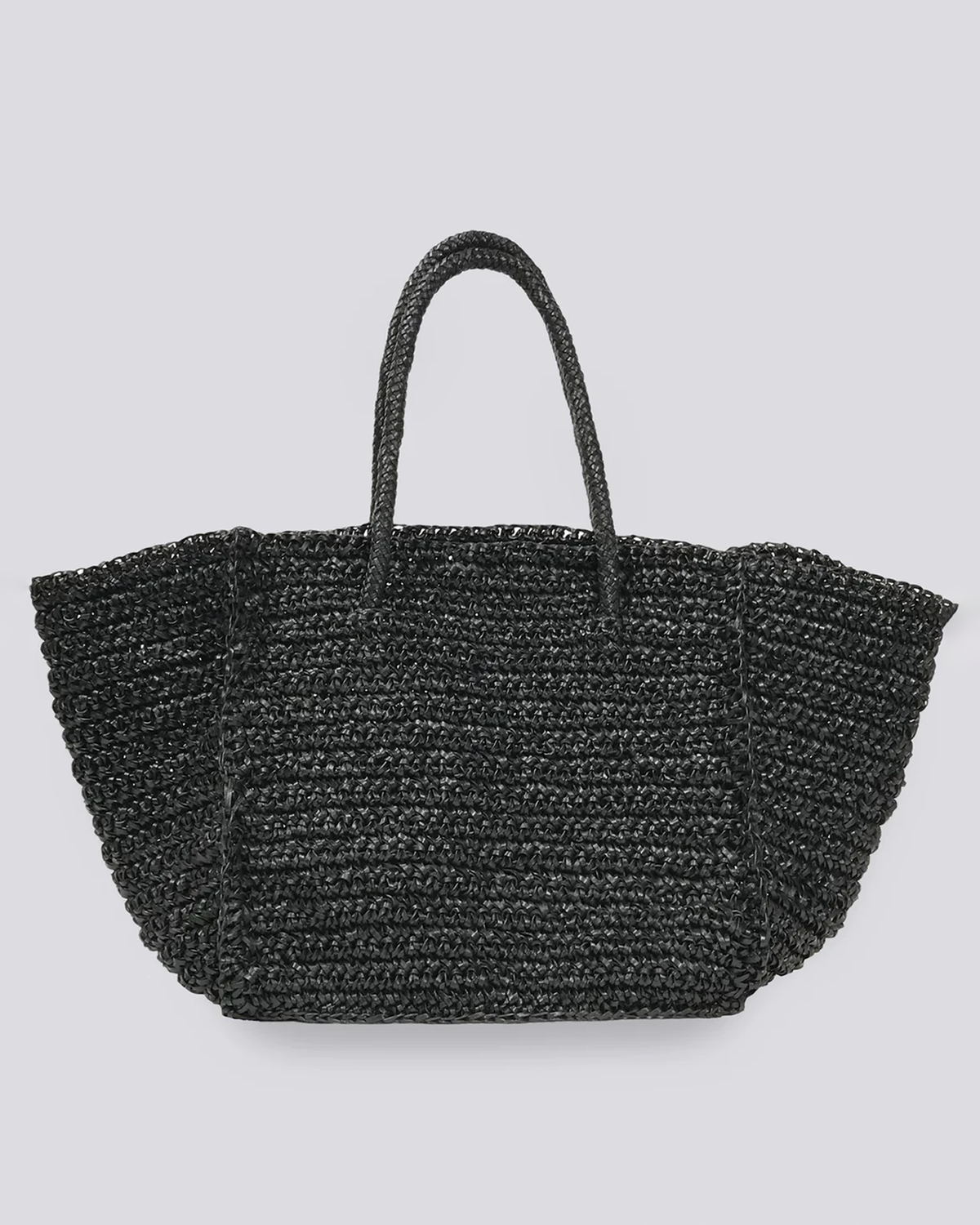 Ashwen Leather Braided Bag in Black
