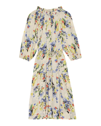 Floral print long sleeve The Victorian Dress in Bright Grove Floral with a cinched waist by the Great.