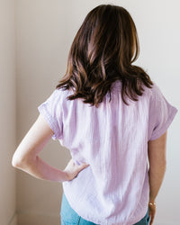 Pamela S/S Button Down in Thistle