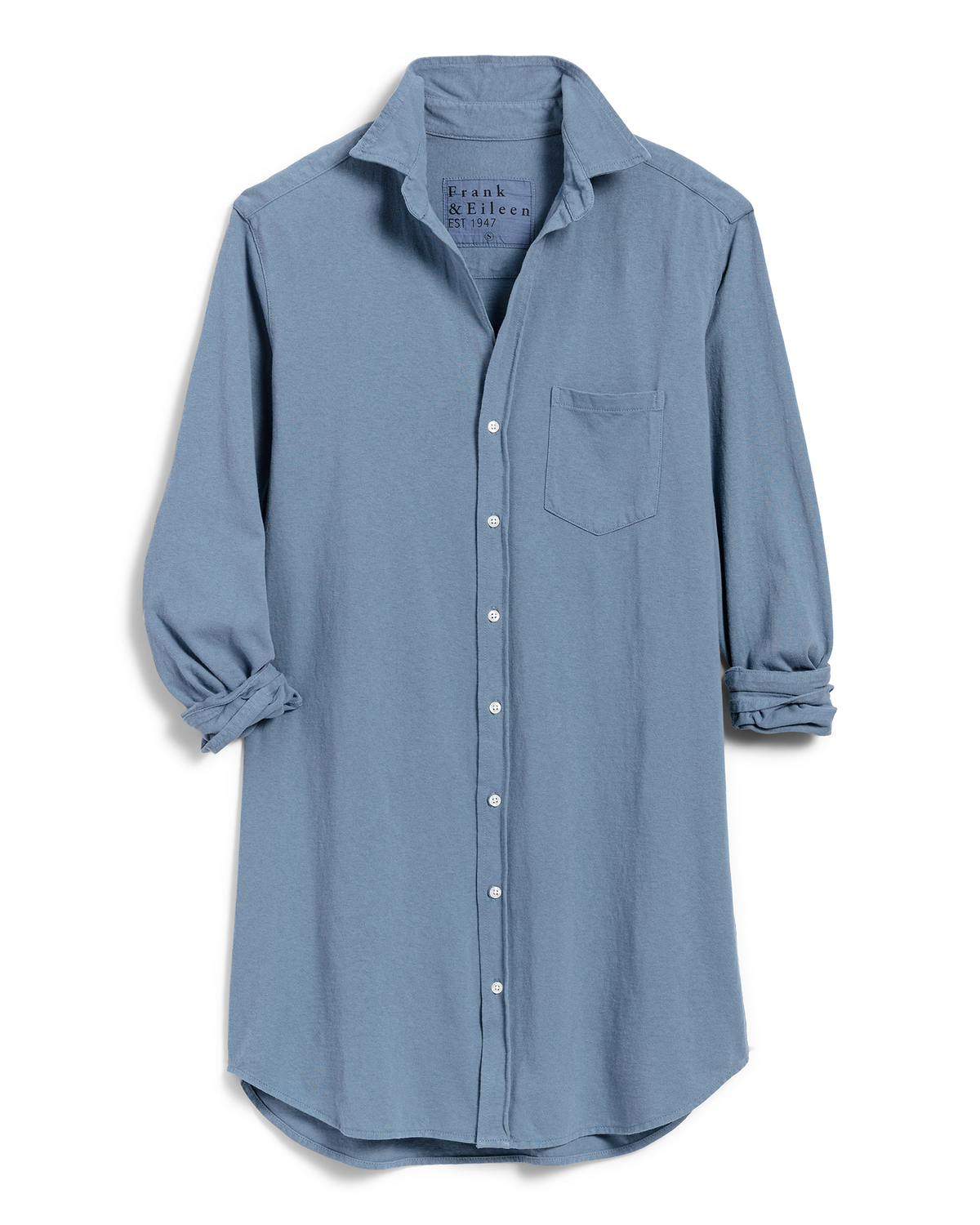 Mary Knit Shirtdress in Jean