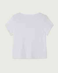 Sonoma V Tee in Blanc by American Vintage displayed on a white background.
