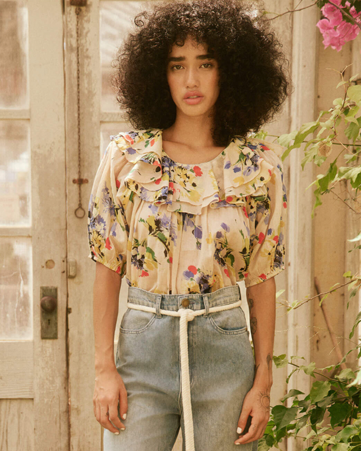 The Sunrise Top in Bright Grove Floral