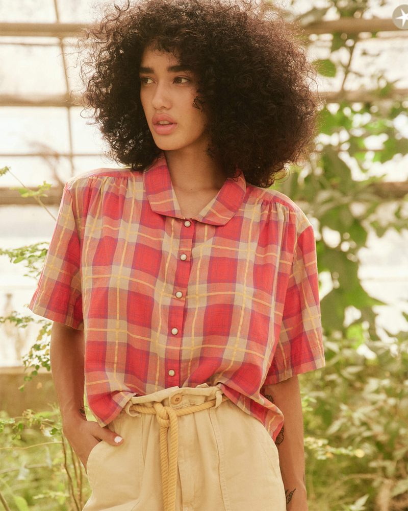 The Cruise Top in Lake House Plaid