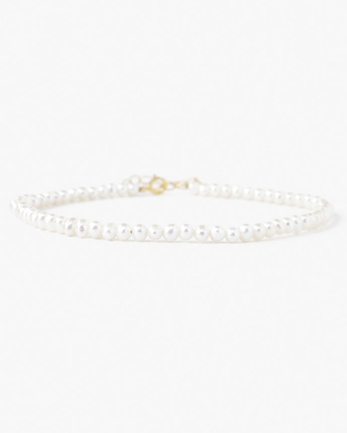 CL Anklet in White Pearl