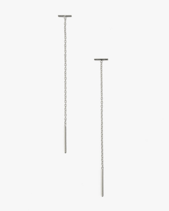 A pair of Chan Luu CL ES-4430 Earrings in Silver on a white background.
