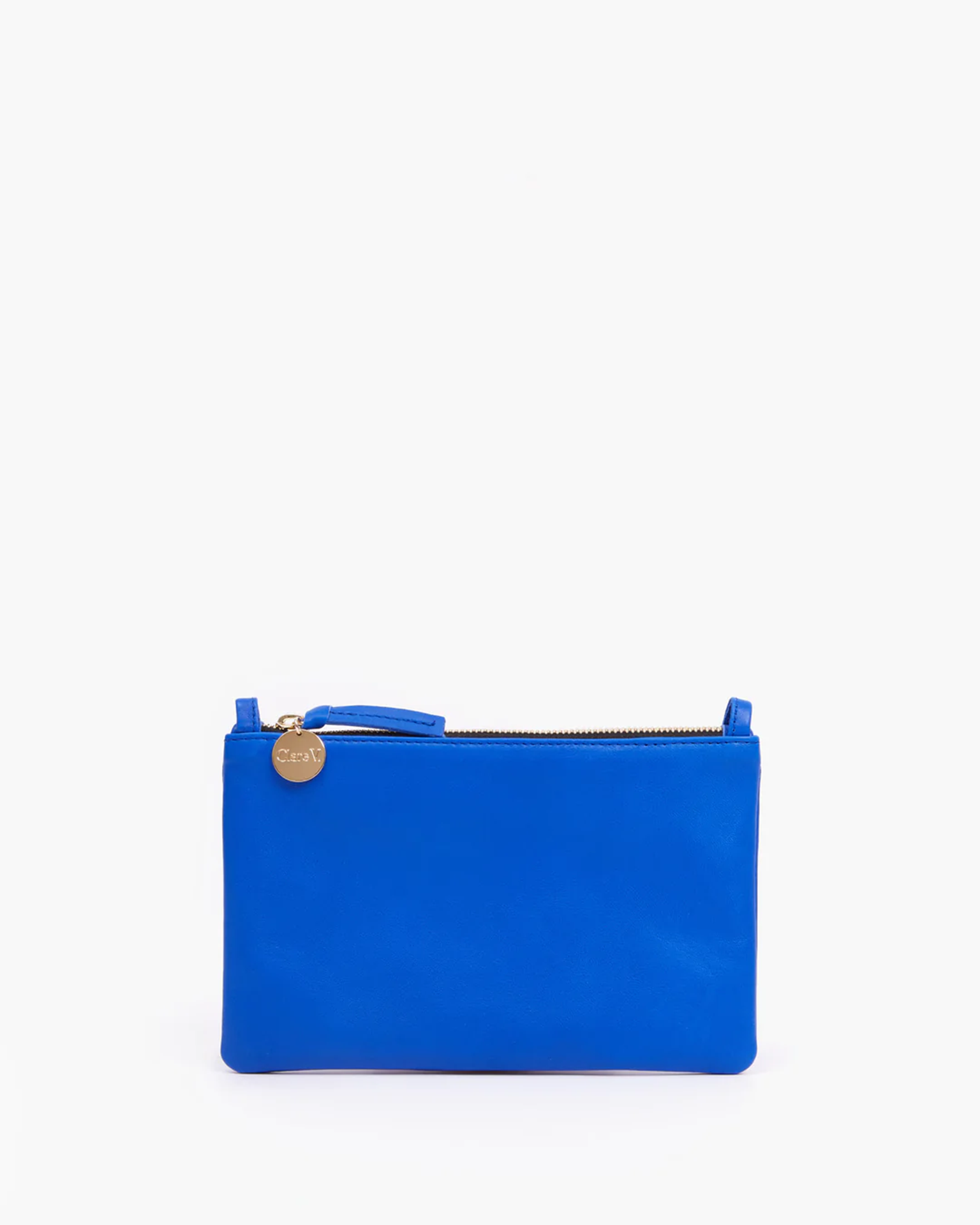 Cobalt Blue Leather wristlet wallet clutch