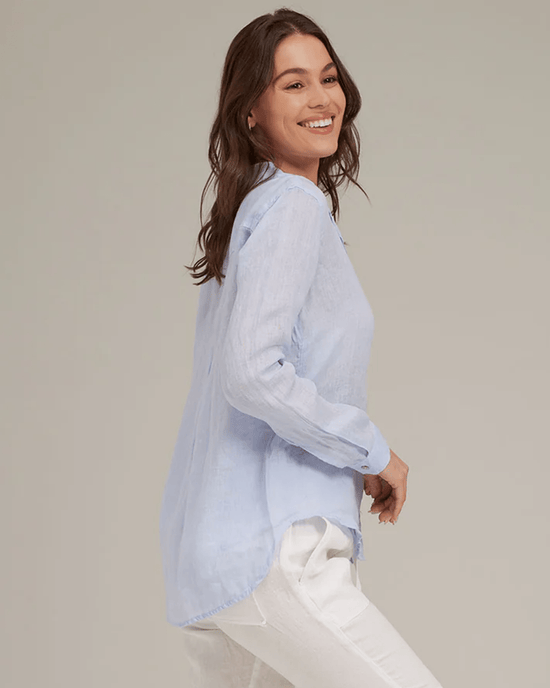 Bella Dahl Pocket Button Down in Perennial Blue 