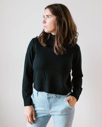 525 Clothing Mock Neck Pullover in Black