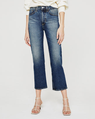 AG Jeans Denim Kinsley HR Cropped Flare in Viewpoint