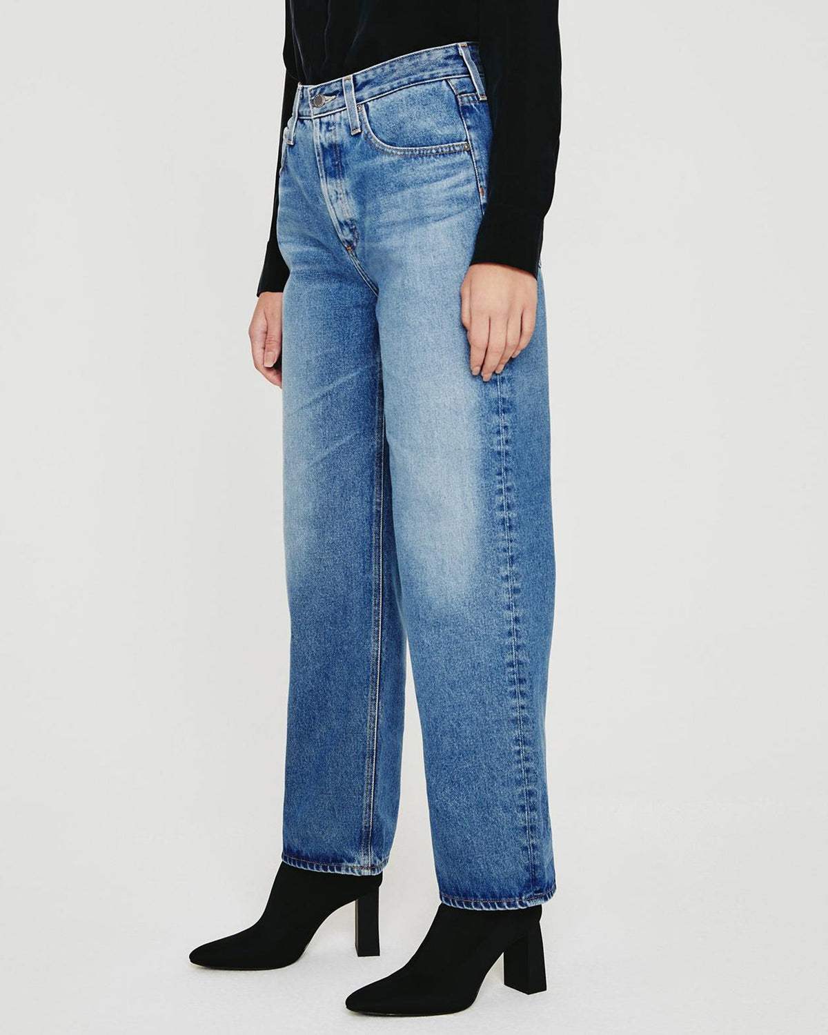 AG Jeans Denim Knoxx Ultra High Rise Baggy Boyfriend in Hotshot