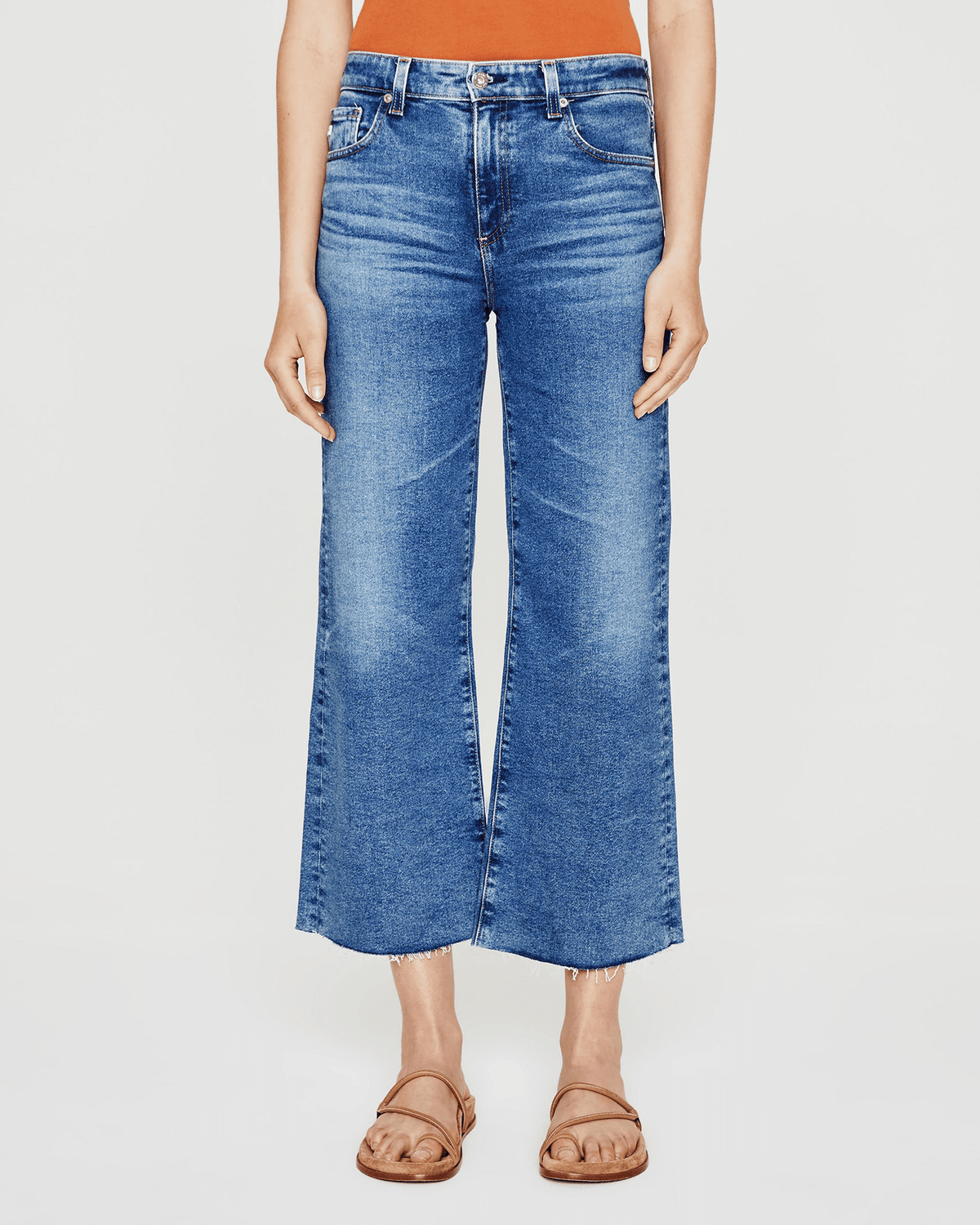 AG Jeans Denim Saige Wide Leg Crop in La Presa