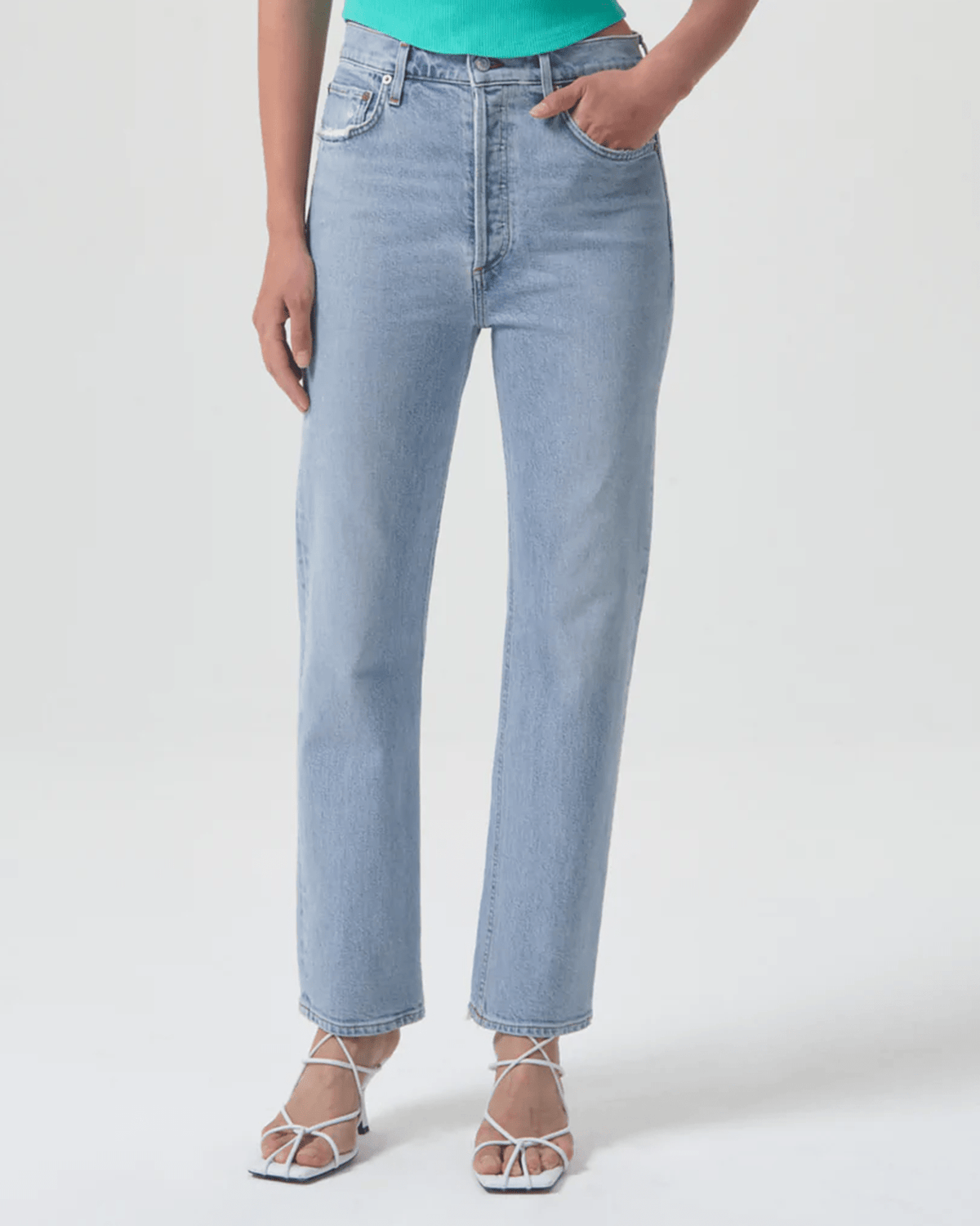 AGOLDE Denim High Rise Stovepipe in Destination
