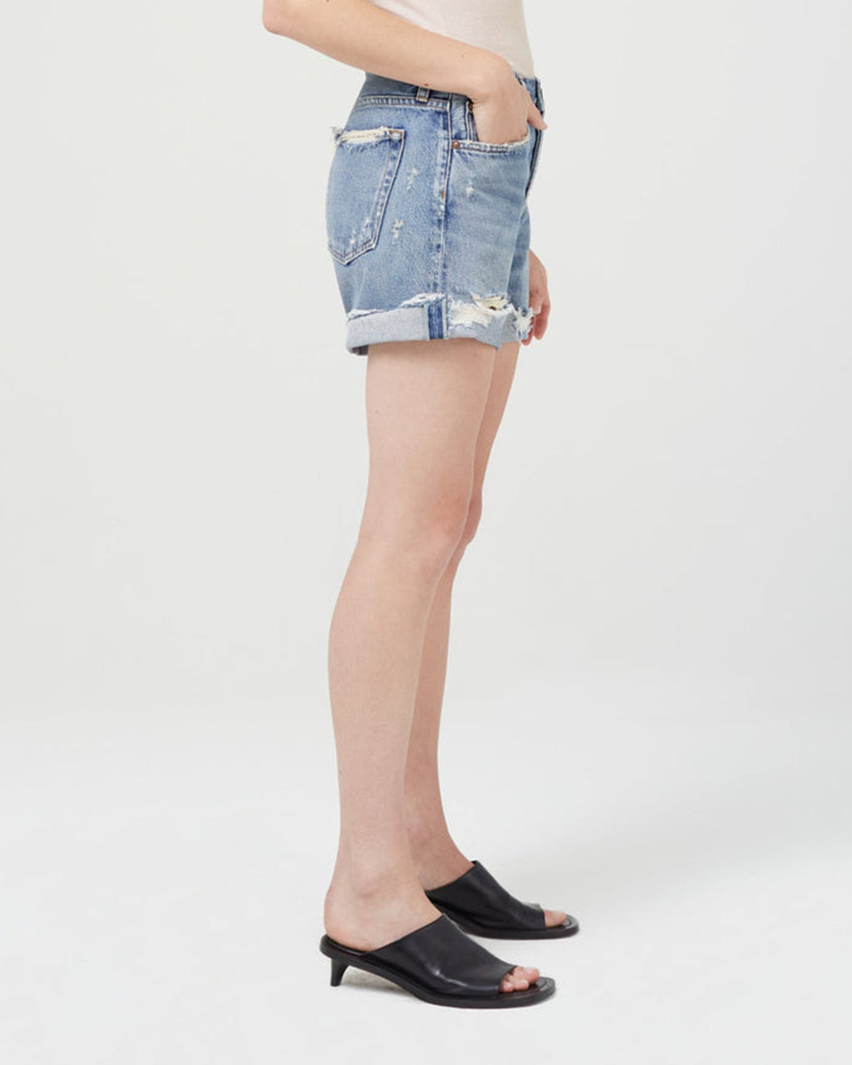 AGOLDE Denim Parker Long w/ Cuff in Heat Wave