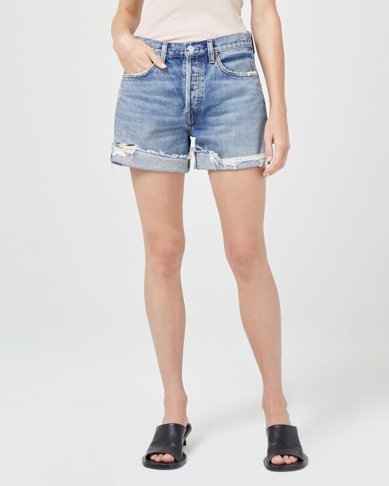 AGOLDE Denim Parker Long w/ Cuff in Heat Wave