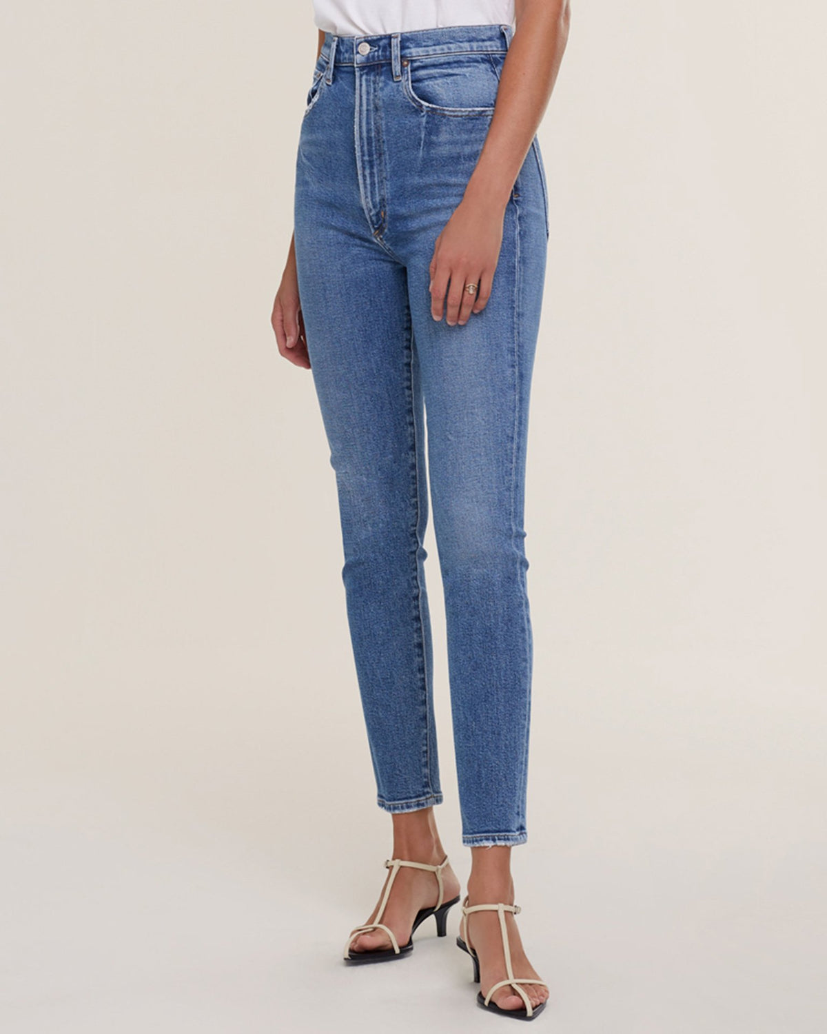 AGOLDE Denim Pinch Waist Hi Rise Skinny in Amped