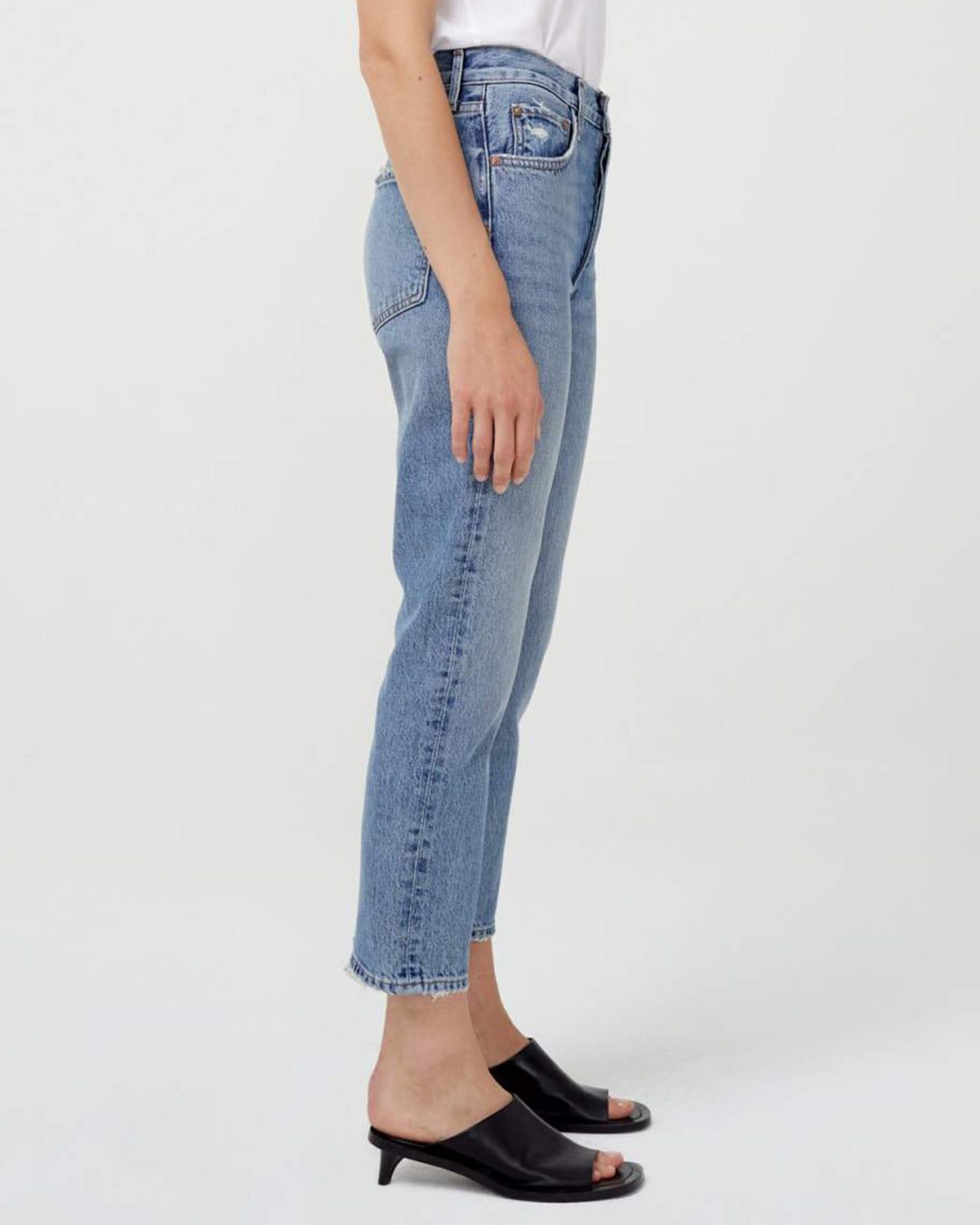 AGOLDE Denim Riley Crop in Endless