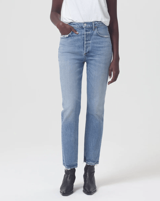 AGOLDE Denim Riley H/R Straight Crop in Cove
