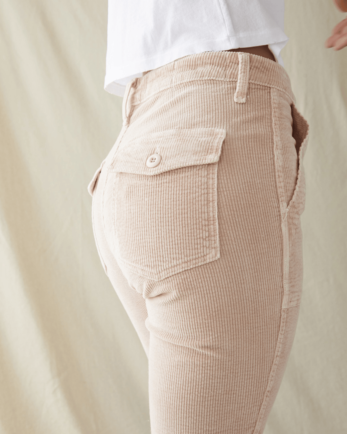 AMO Denim Easy Army Trouser Cord in Pink Clay
