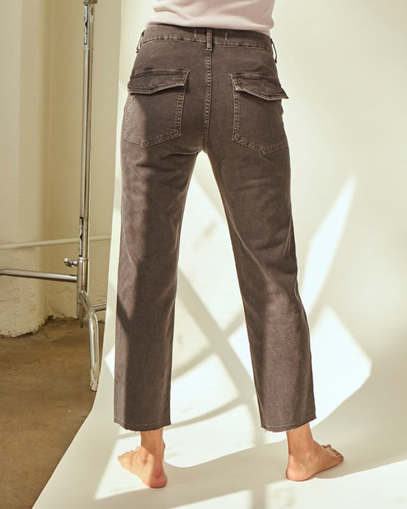 AMO Denim Easy Army Trouser in Washed Black