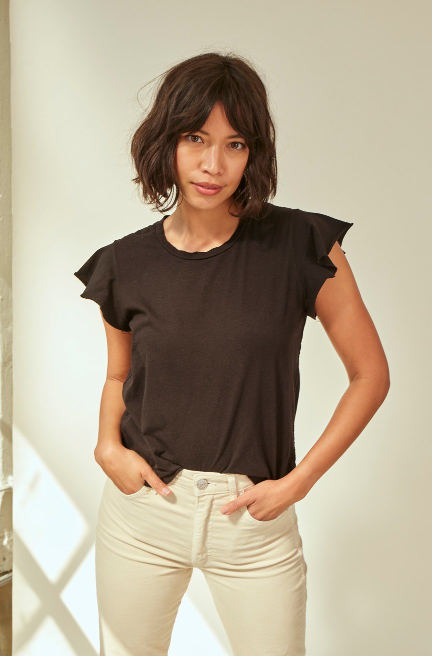 AMO Clothing Flutter Tee in Black