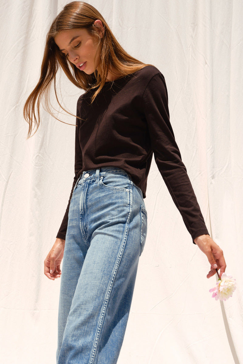 AMO Clothing L/S Babe Tee in Black