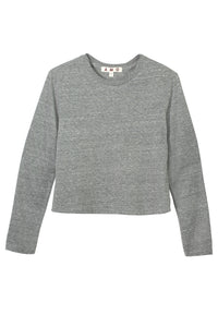 AMO Clothing L/S Babe Tee in Heather Grey