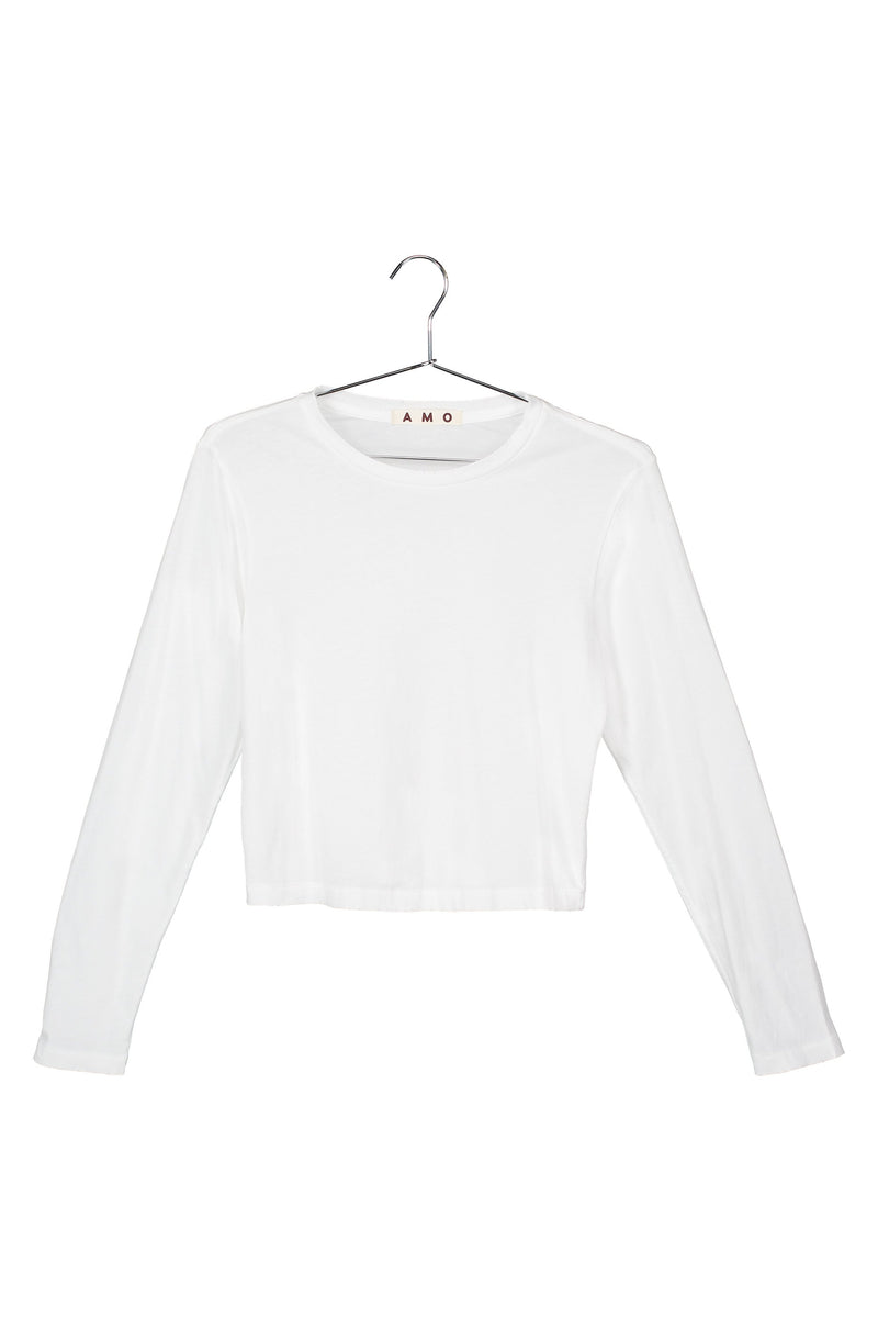 AMO Clothing L/S Babe Tee in White