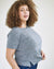 AMO Clothing Twist Tee in Heather Grey