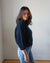 Autumn Cashmere Clothing Drop Shoulder Crew w/ Blouson Sleeve in Navy Blue