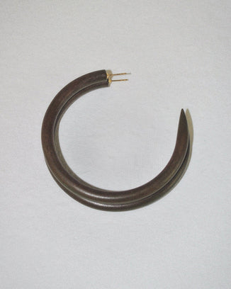 B&L Jewelry Espresso C Hoop in Large in Espresso