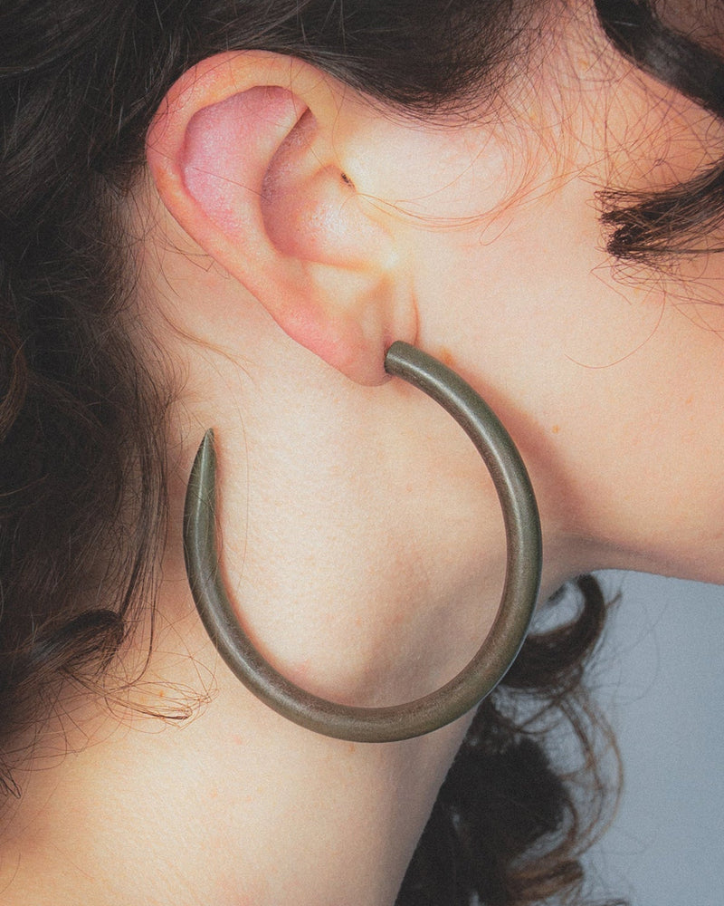 B&L Jewelry Espresso C Hoop in Large in Espresso