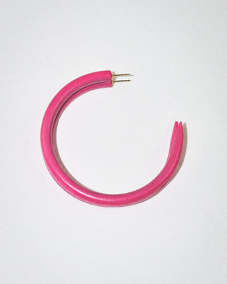 B&L Jewelry Knock Out Rose C Hoop in Large in Knock Out Rose