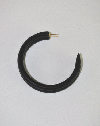 B&L Jewelry Midnight Panther C Hoop in Large in Midnight Panther