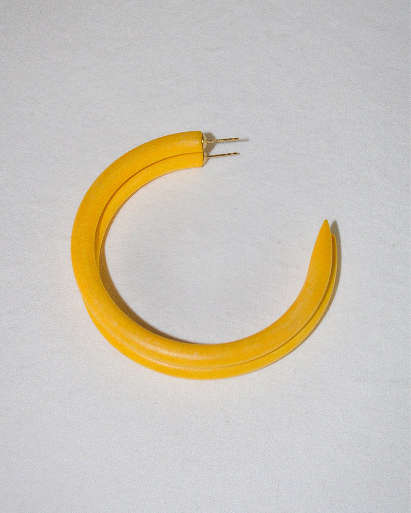 B&L Jewelry Vegas Gold C Hoop in Large in Vegas Gold