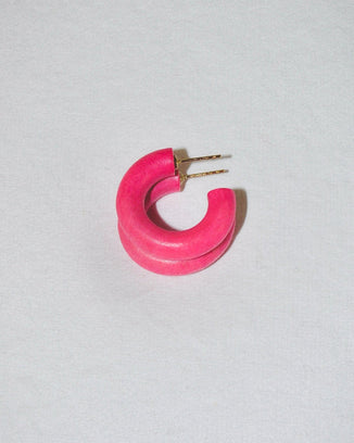 B&L Jewelry Knock Out Rose C Hoop in Mini in Knock Out Rose