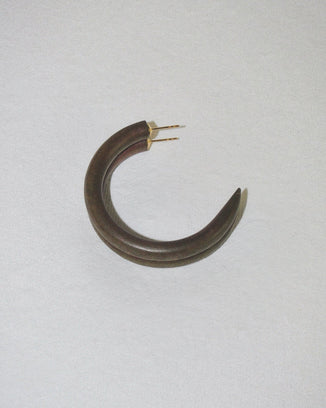 B&L Jewelry Espresso C Hoop in Small in Espresso