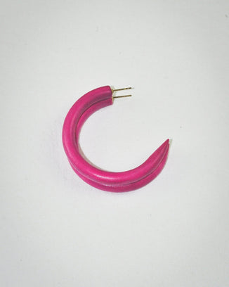 B&L Jewelry Knock Out Rose C Hoop in Small in Knock Out Rose