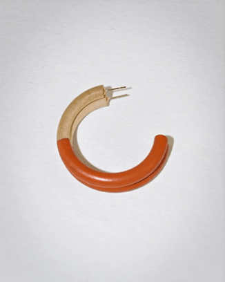 B&L Jewelry Rust Small Dip Hoop in Rust