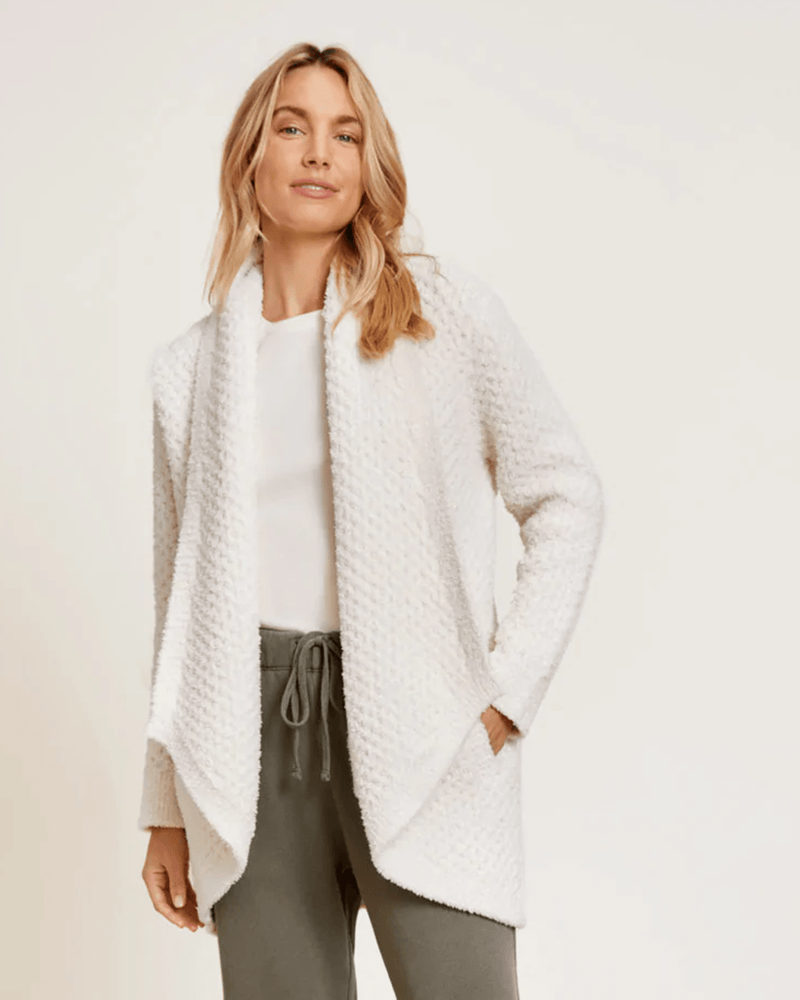Barefoot Dreams Clothing CC Honeycomb Shawl in Cream