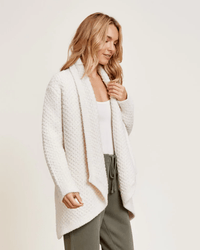 Barefoot Dreams Clothing CC Honeycomb Shawl in Cream