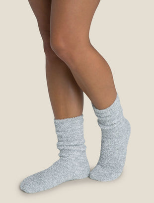 Barefoot Dreams Accessories Blue Water & White / O/S Cozychic Heathered Socks in Blue Water & White